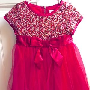 American Girl Red Sequin & Tulle Dress Size 4.